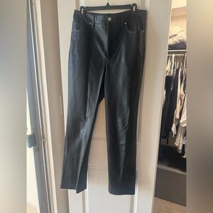 Black Pleather Pants, Express, Size 12R